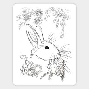 Rabbit Portrait Magnet